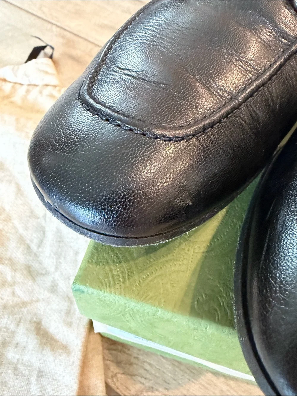 Gucci Horsebit loafers in black leather silver toned hardware Men’s 11.5 US